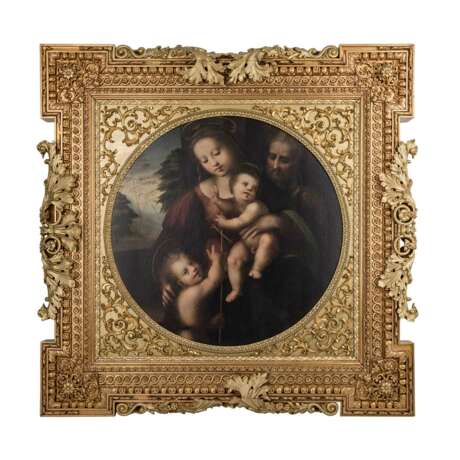 FLORENTINER MEISTER, Italien 16./17. Jahrhundert, Umkreis/Nachfolge RAFFAEL, "Heilige Familie mit Johannesknaben", - Foto 1