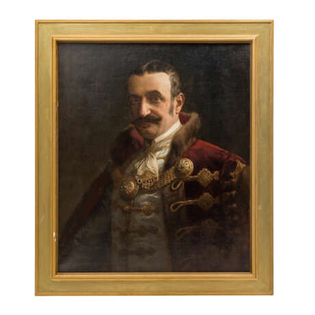 STETKA,GUYLA (1855-1925) "Portrait Husar in Uniform" - Foto 2