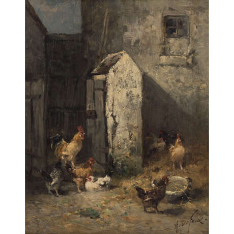 DEFAUX, ALEXANDRE (1826-1900)"Hühnerhof" - Foto 1