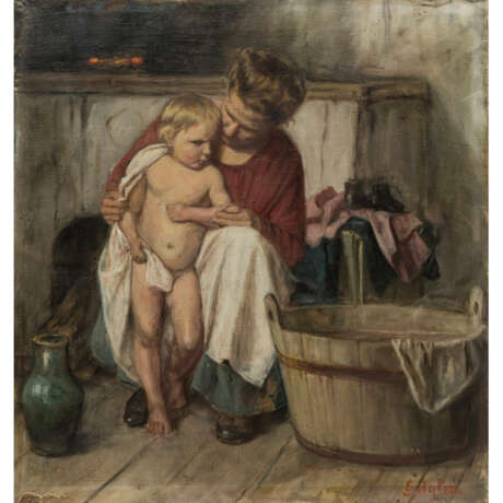 IGLER, GUSTAV (1842-1938) "Mutter mit Kind" - photo 1