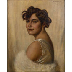 MACKLOT, CAMILL (1887-1966) "Brustbildnis einer Dame mit Pelz"
