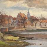 "Ansicht von Havelberg", Öl/ Lw., undeutl. sign. u.l., 50x60 cm, Rahmen - фото 1