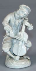 Figur "Cellist", weiß, Sächsische Porzellanfabrik zu Potschappel von Carl Thieme, 20. Jh., H. 13,5 cm
