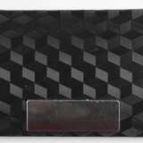 Etui für Visitenkarten, Metall, Würfelmuster, freie Platte für Gravur - фото 1