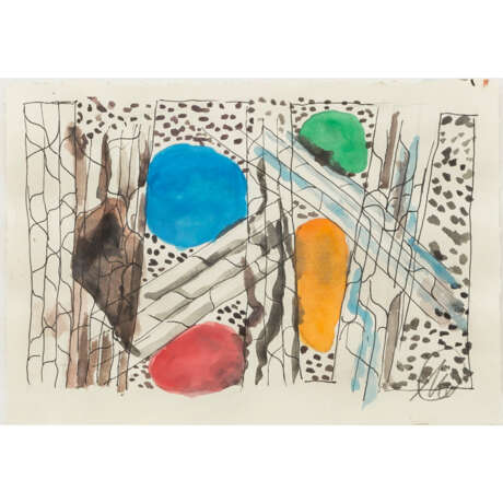 LÜPERTZ, MARKUS (geb. 1941), "Abstrakte Komposition mit Farbflächen", - Foto 1