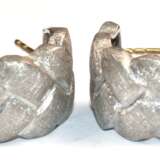 Ohrstecker, 925er Silber, Stift 750er GG, in Flechtoptik, kratzmatt, rhodiniert, ungetragen, Ges.-Gew. 10,9 g, L. 1,9 cm, B. 1,1 cm - photo 1