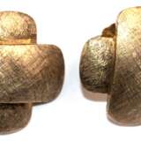 Ohrstecker, 925er Silber vergoldet, Stift 750er GG, kratzmatt, ungetragen, Ges.-Gew. 5,7 g, 1,7x1,7 cm - photo 1