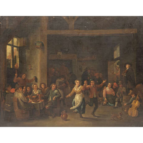 APSHOVEN, Ferdinand von, ATTRIBUIERT (Antwerpen 1630-1694), "Bauernfest in einer Taverne", - фото 1