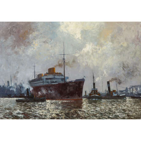 WILD, OTTO (1898-1971) „Dampfschiff im Hafen“ - фото 1