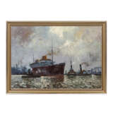 WILD, OTTO (1898-1971) „Dampfschiff im Hafen“ - Foto 2