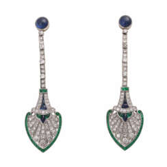 Art Deco elaborate jewel earrings