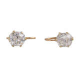 Paar Ohrringe mit Diamanten zusammen ca. 6 ct, - Foto 2