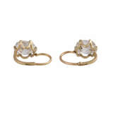 Paar Ohrringe mit Diamanten zusammen ca. 6 ct, - Foto 4