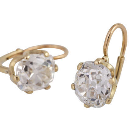 Paar Ohrringe mit Diamanten zusammen ca. 6 ct, - фото 5