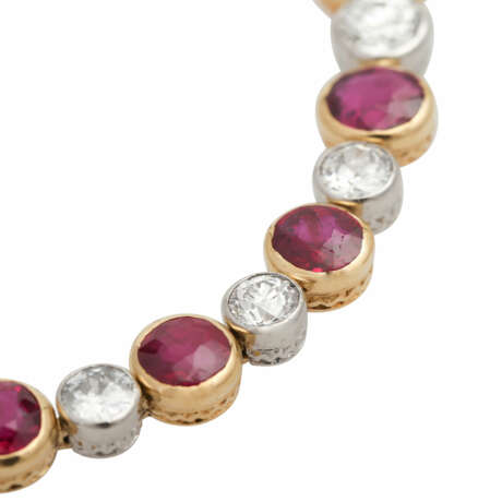 Juwelenarmband aus Rubinen und Altschliffdiamanten - Foto 5