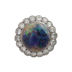 Ring mit schönem Opal, rund ca. 13 mm,