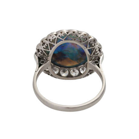 Ring mit schönem Opal, rund ca. 13 mm, - Foto 4