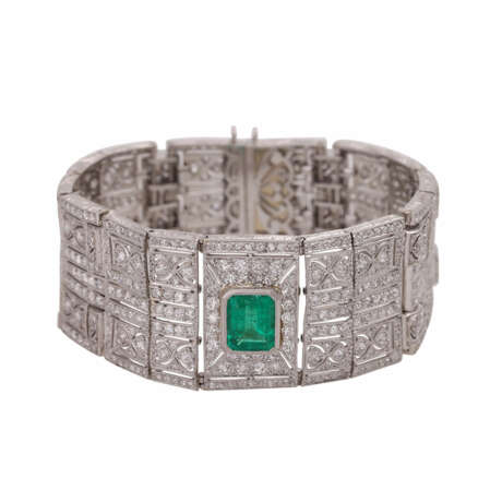 Art Déco Armband komplett ausgefasst mit Achtkantdiamanten, zusammen ca. 20 ct, - photo 1