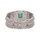 Art Déco Armband komplett ausgefasst mit Achtkantdiamanten, zusammen ca. 20 ct, - photo 2