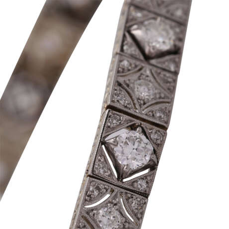 Art Déco Armband bes. mit Diamanten, zusammen ca. 3,6 ct, - Foto 4