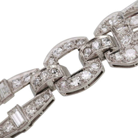 Art Déco Armband ausgefasst mit ca. 200 Diamanten, zusammen ca. 5,3 ct - Foto 4