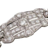 Art Déco Armband ausgefasst mit ca. 200 Diamanten, zusammen ca. 5,3 ct - фото 5