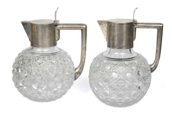 Carafes en cristal avec finition argentée (2 pièces) Kristall Early 20th century - Foto 1 Carafes en cristal avec finition argentée (2 pièces) Kristall Early 20th century - Foto 1