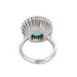 Ring mit rundfacettiertem, blauen Topas ca. 11 ct - Foto 4