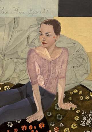 L&amp;39;autre c&ocirc;t&eacute; du soleil Canvas oil 21th century - Foto 3