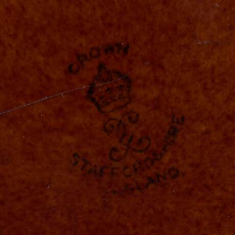 An elegant porcelain vase in a silver Braid in the Art Nouveau style. Crown Staffordshire. Porcelain Early 20th century - photo 7