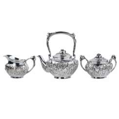 SILVER TEA SET JAPAN, MEIJI PERIOD (1868-1912) 