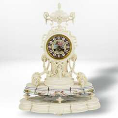 IVORY MANTEL CLOCK OF THE NAPOLEON III PERIOD FRANCE, PARIS, SECOND HALF OF THE 19TH CENTURY