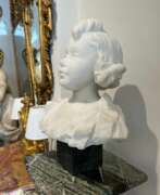 Overview. Late 19th-Century Carrara Marble Bust of a Young Girl