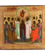 Обзор. Русская икона Вознесения Господня. Московской школа 19 век