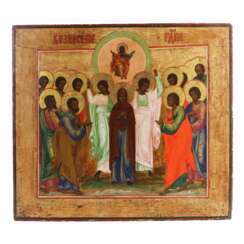 Russian icon of the Ascension of the Lord. Moscow school 19th century
