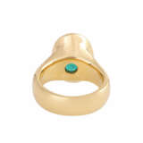 Ring mit oval fac. Smaragd von ca. 4,3 ct und guter Farbe, - Foto 4