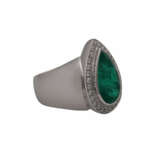 Ring mit feinem Smaragdtropfen ca. 4,9 ct - photo 2
