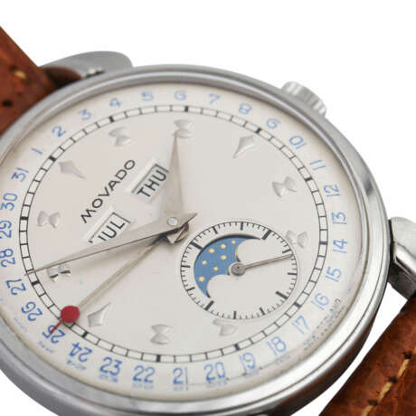 MOVADO Triple Date Mondphase Armbanduhr, Ref. 14920, ca. 1950er Jahre. - фото 5