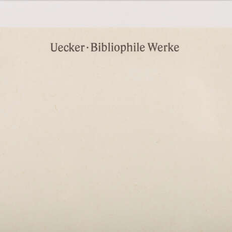 UECKER, GÜNTHER (geb. 1930), "Nagel" zu "Uecker, Bibliophile Werke", - фото 4