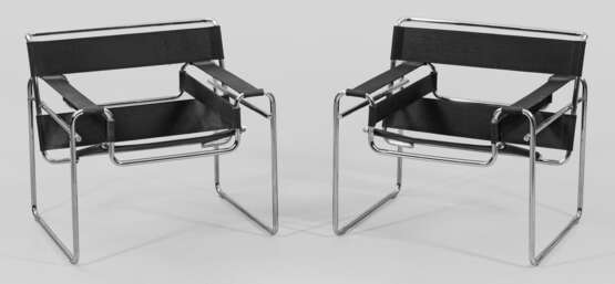 Paar Wassily-Sessel von Marcel Breuer - Foto 1