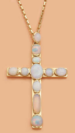 Kreuzanhänger mit Opalen - photo 1
