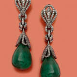 Paar russische Smaragd-Ohrgehänge - Foto 1