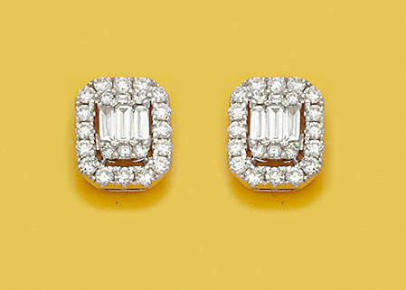Paar elegante Diamant-Ohrringe - фото 1