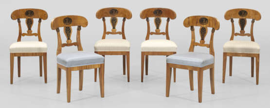 Satz von sechs Biedermeier-Stühlen - photo 1