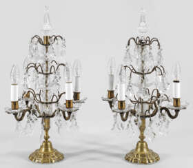 Paar dekorative Girandolen-Lampen