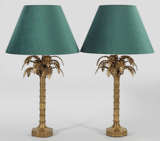 Paar große Tischlampen in der Art von Maison Janssen - Foto 1
