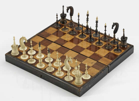 Biedermeier-Schachspiel - Foto 1
