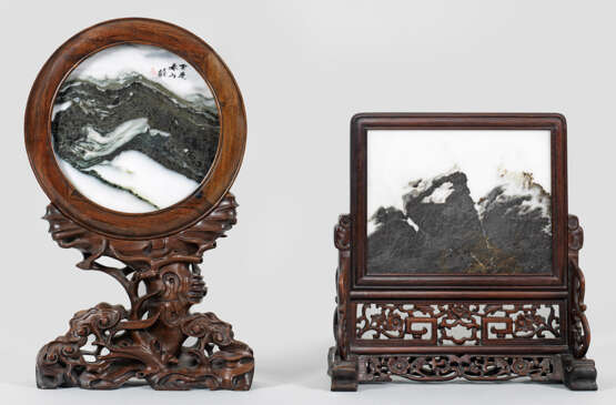 Zwei Tischschirme mit Marmorplatten aus der Republikzeit - Foto 1