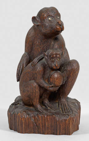 Affenmutter mit Jungem - фото 1