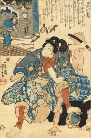 Sechs Farbholzschnitte aus der Utagawa Toyokuni Schule - photo 2